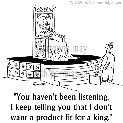 sales cartoon 1945: And as a special service to our customers, I always say 'Thank You' after every sale.