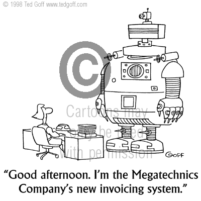 management cartoon 2051: Man being led away in straight jacket: 