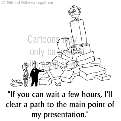 sales cartoon 2065: Big game hunter with monster heads mounted on wall: 