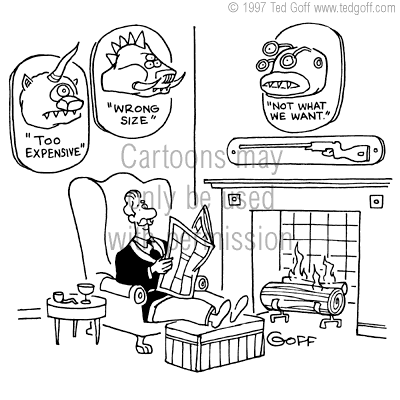 sales cartoon 2067: King in huge castle to visitor: 