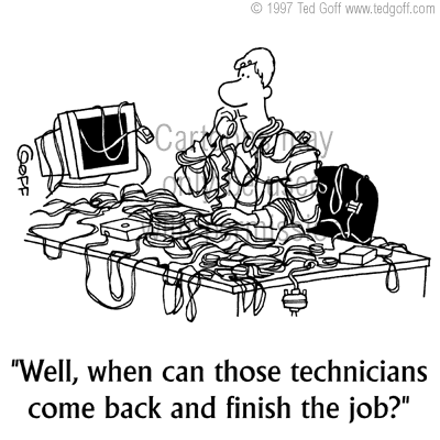 management cartoon 2174: Car mechanic: 