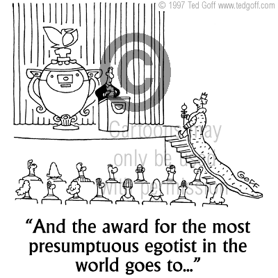 office cartoon 2181: To soaking wet man: 