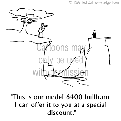 sales cartoon 2728: Can we get past all these complaints to the part where you reorder?