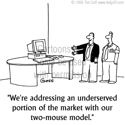 computer cartoon 2796en: Giant monitor on side of building: 