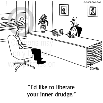 office cartoon 6190: Clutter store sign: 
