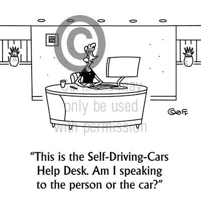 Computer Cartoon 7442 This Is The Self Driving Cars Help Desk