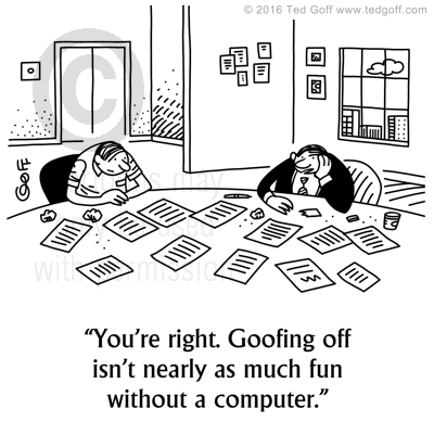 computer cartoon 7595: 