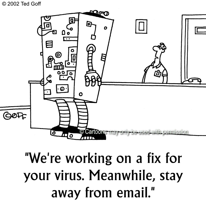 Cartoon about computer