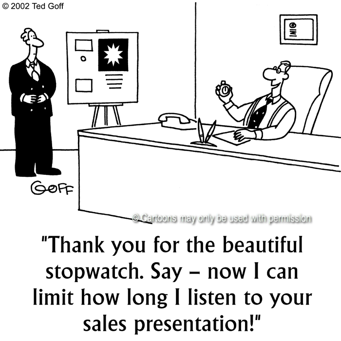 Cartoon about sales