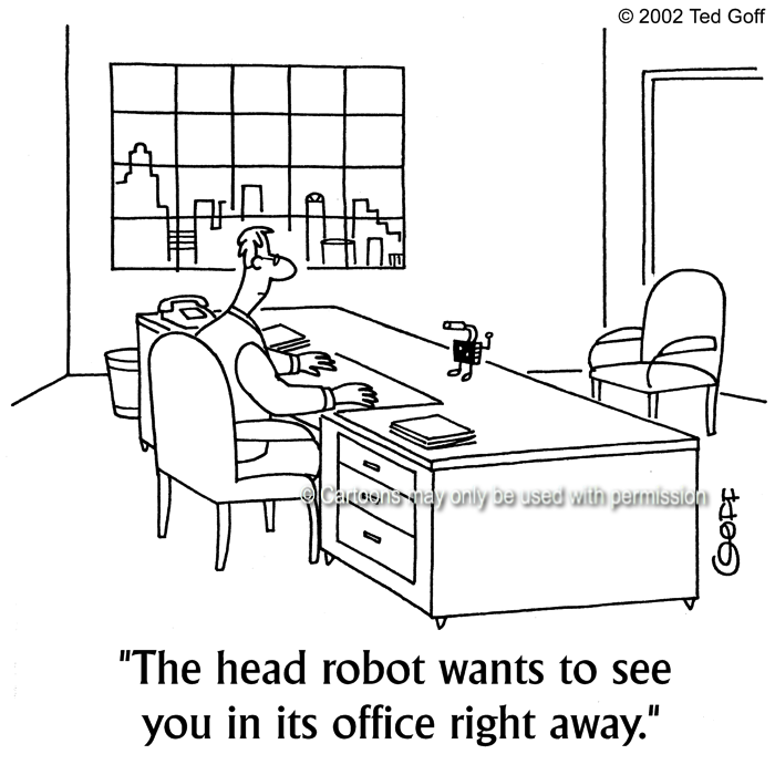 Cartoon about computer