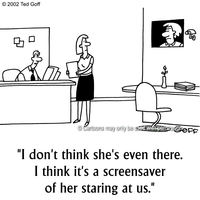 Cartoon about computer