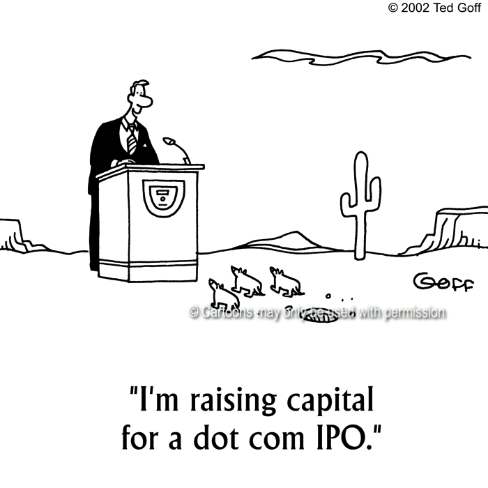Cartoon about financial