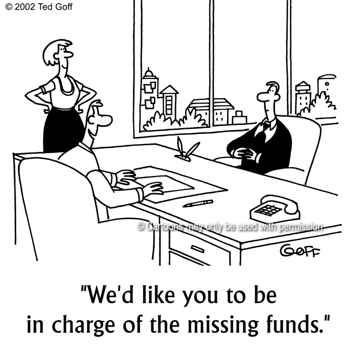 Cartoon about financial