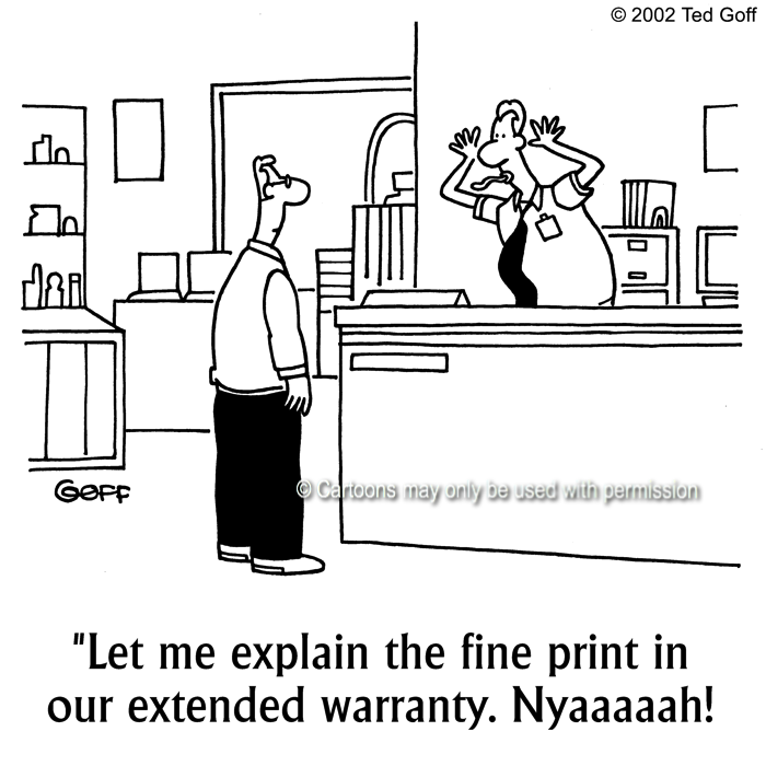 Cartoon about customer service