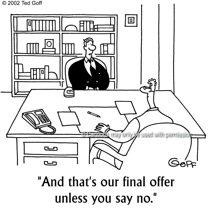 Cartoon about sales