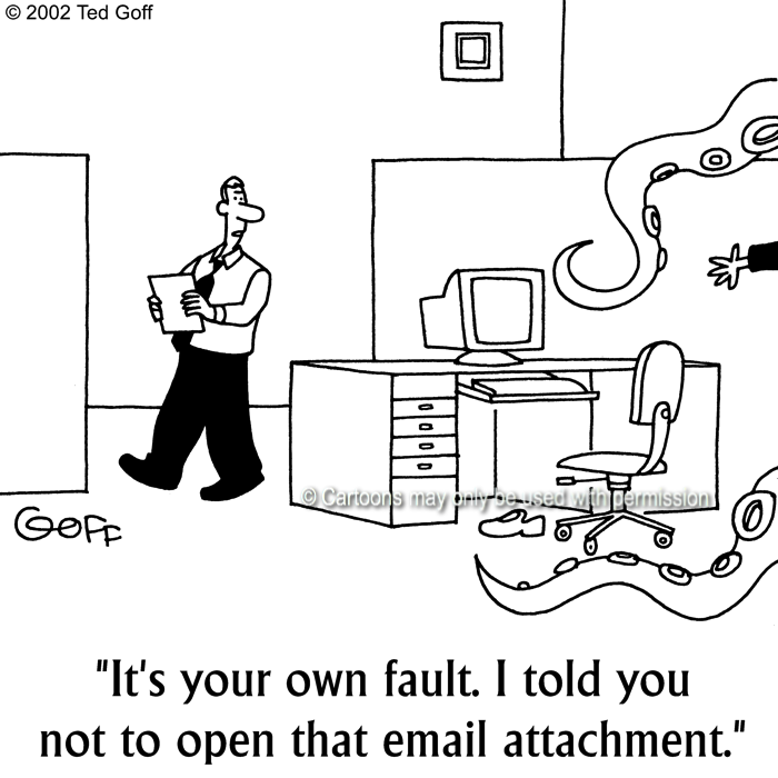 Cartoon about computer
