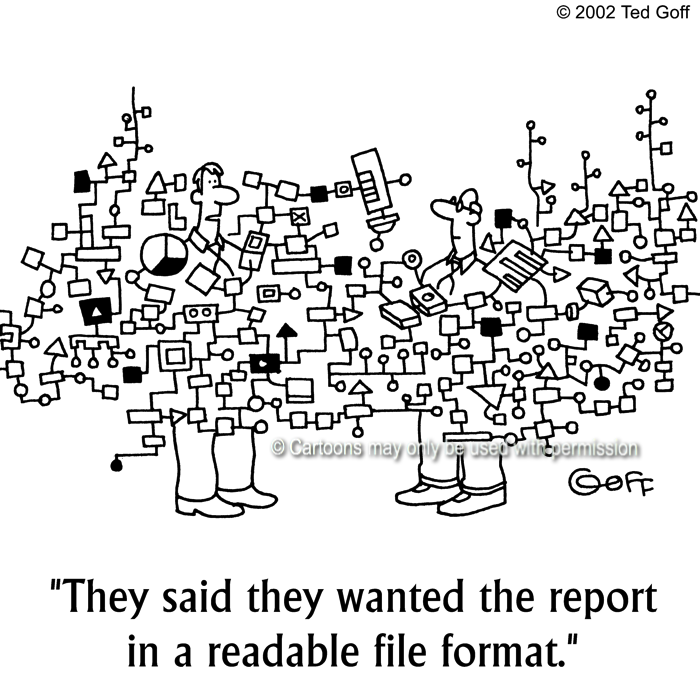 Cartoon about computer