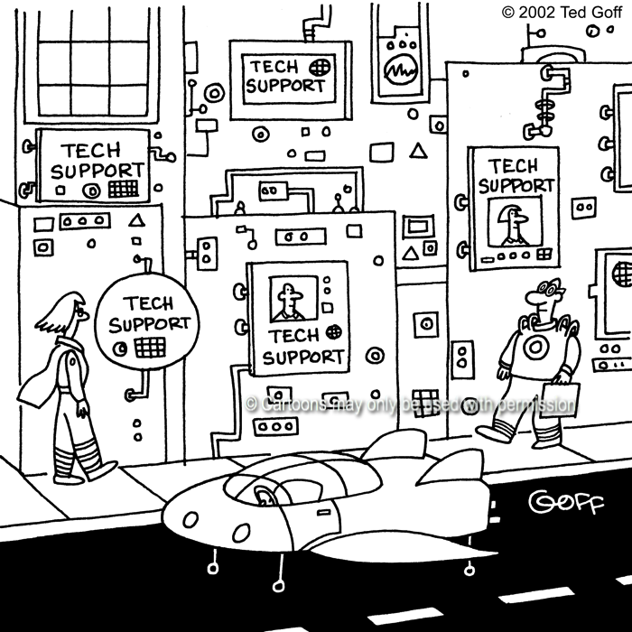 Cartoon about computer