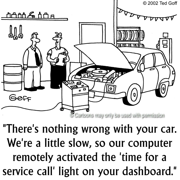 Cartoon about computer