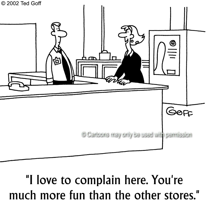 Cartoon about customer service