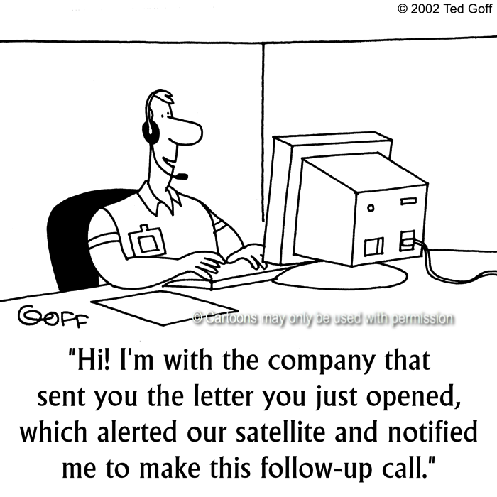 Cartoon about telephone
