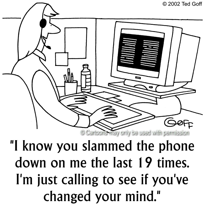 Cartoon about sales