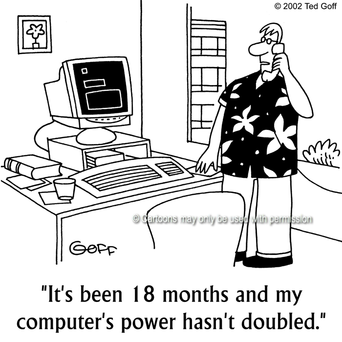 Cartoon about computer