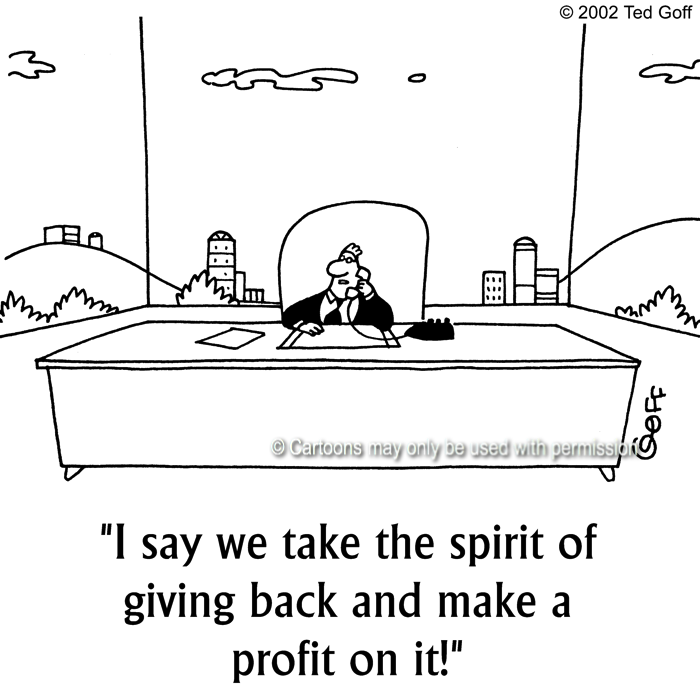Cartoon about financial