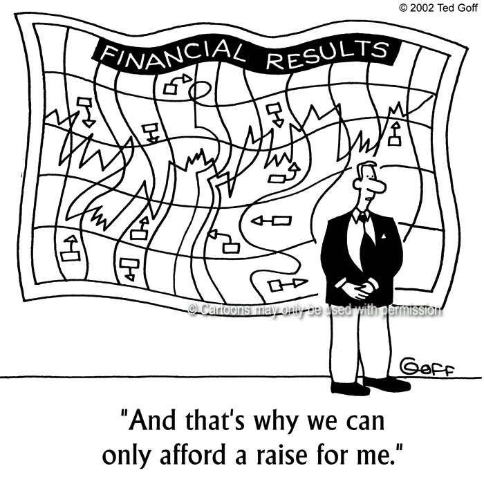 Cartoon about financial