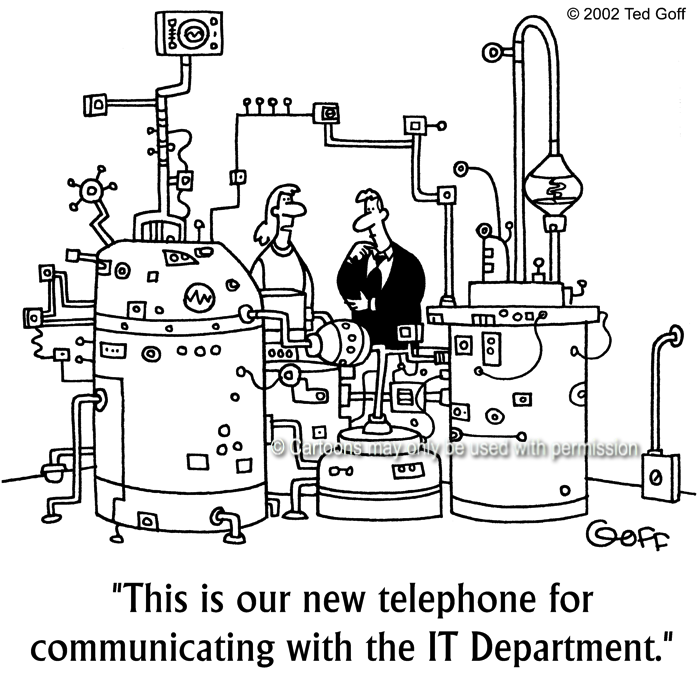 Cartoon about computer