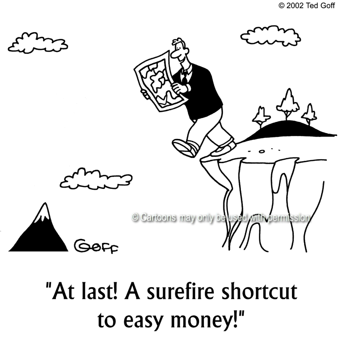 Cartoon about financial