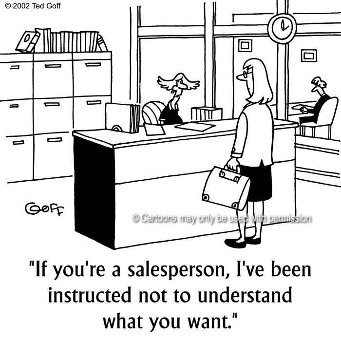 Cartoon about sales