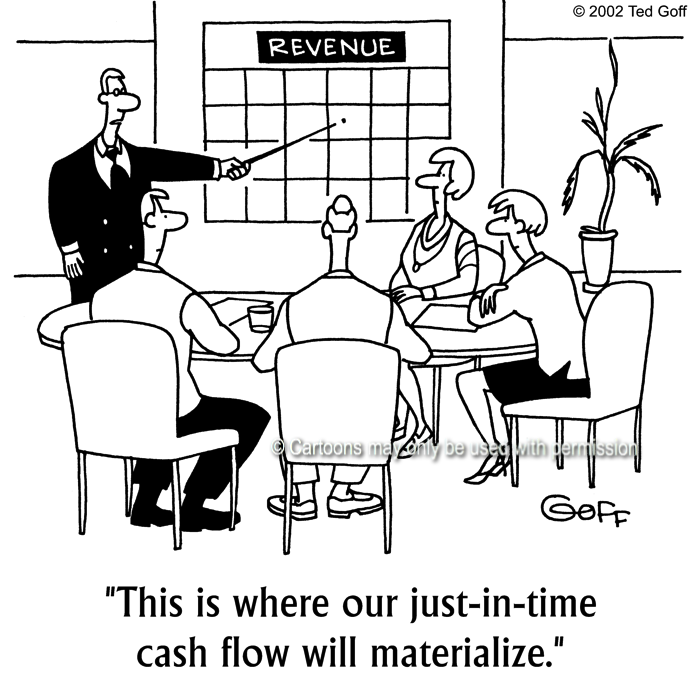Cartoon about financial
