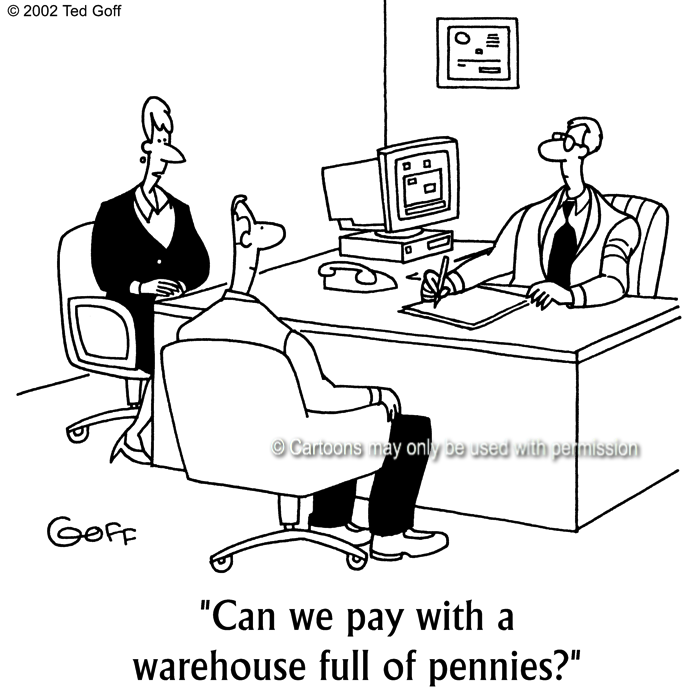 Cartoon about sales