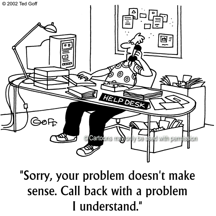 Cartoon about computer