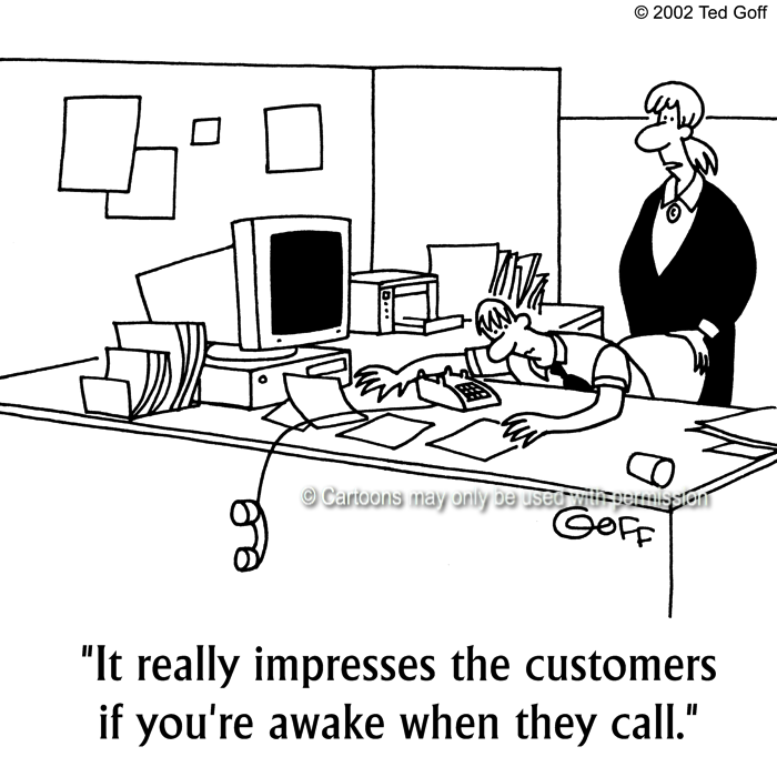 Cartoon about telephone