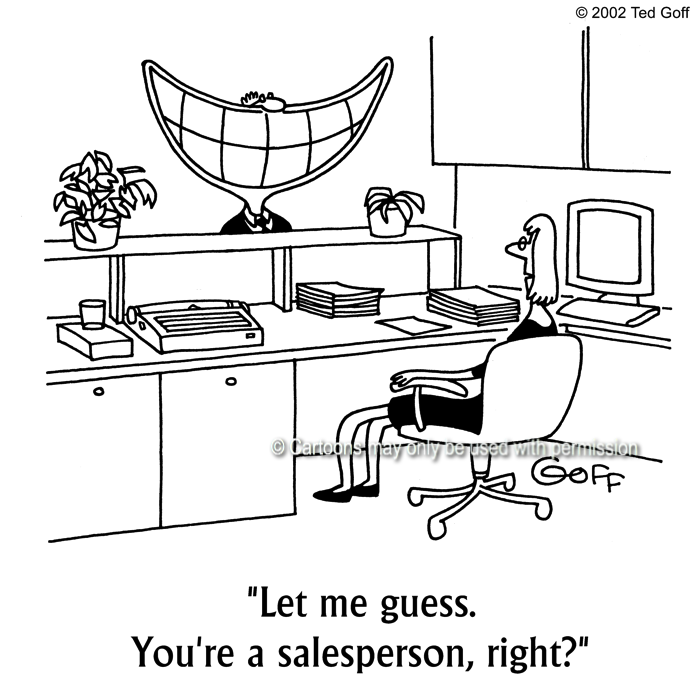 Cartoon about sales