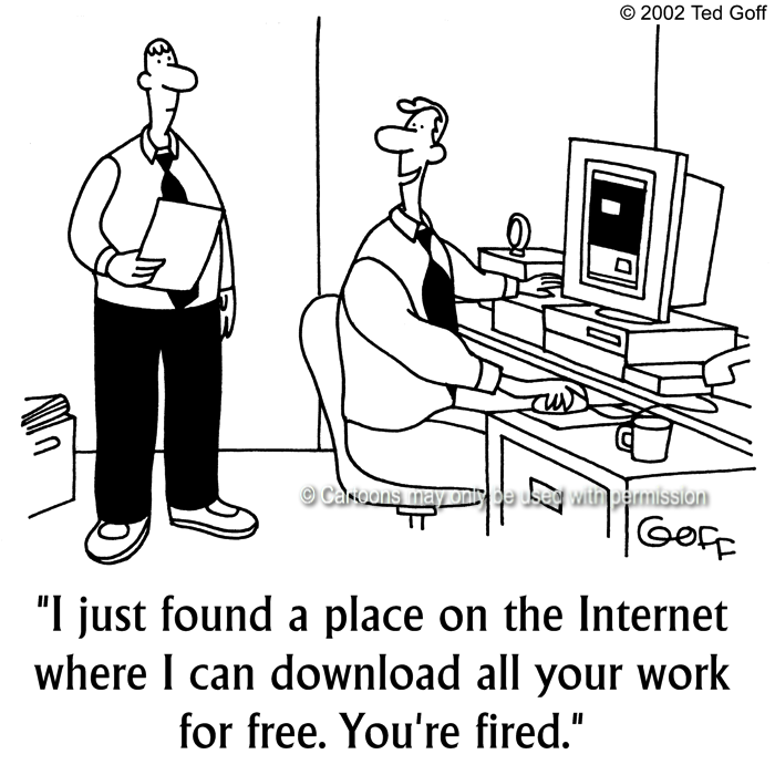 Cartoon about computer