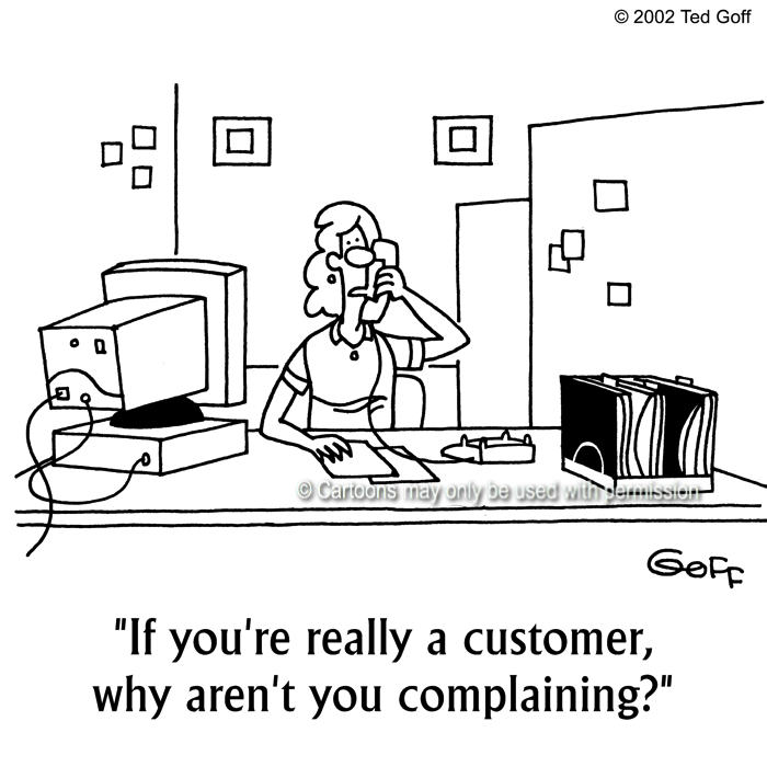 Cartoon about customer service