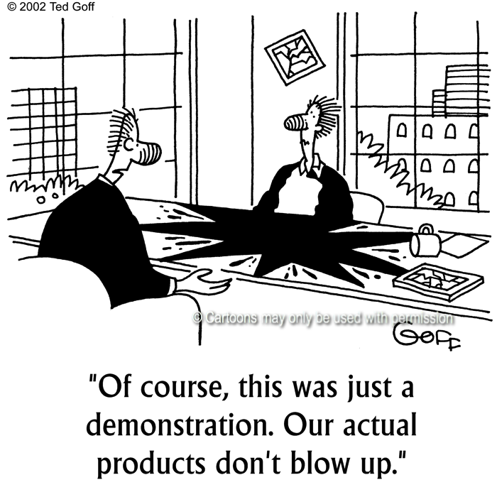 Cartoon about sales