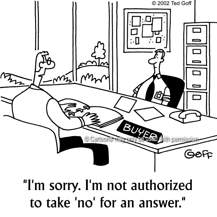 Cartoon about sales