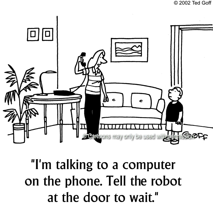 Cartoon about computer