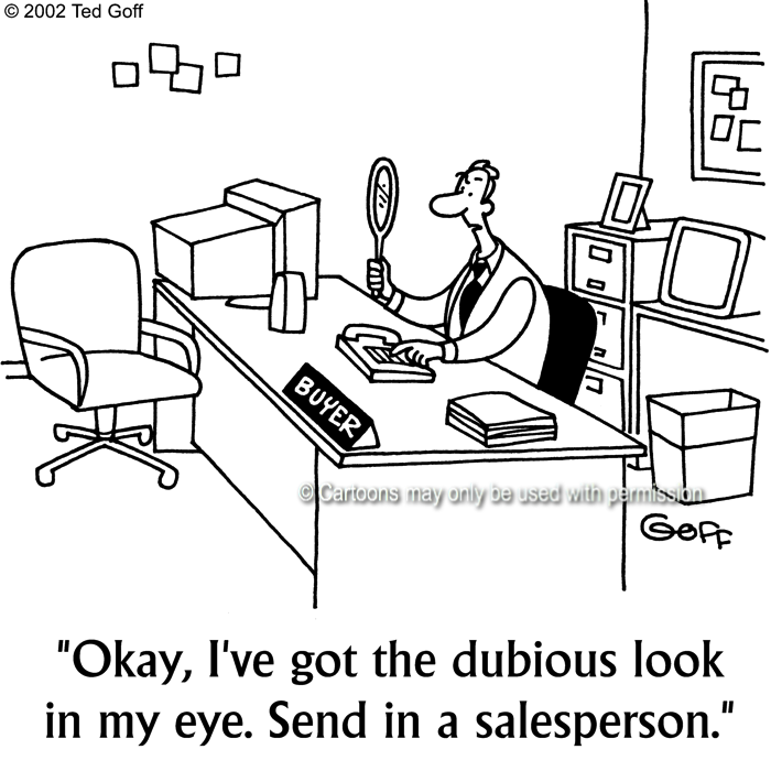 Cartoon about sales