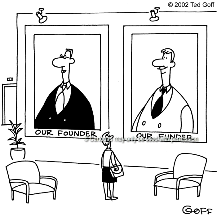 Cartoon about financial