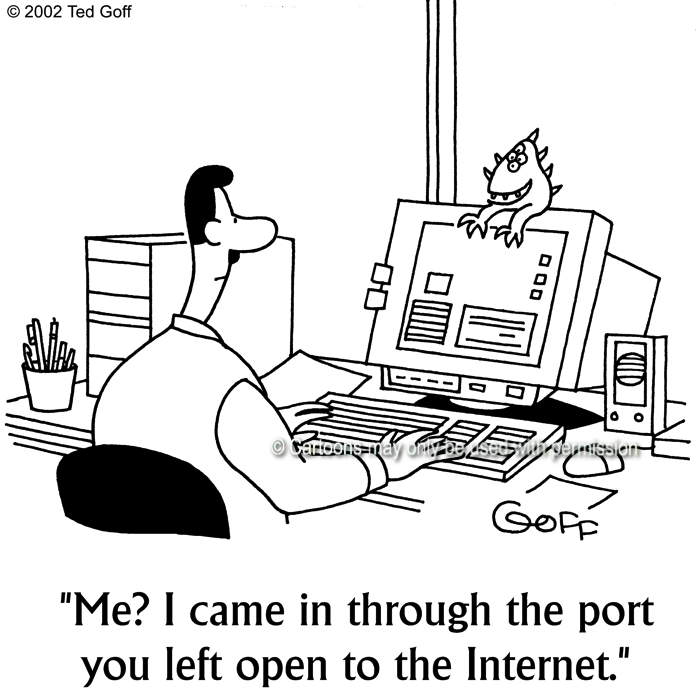 Cartoon about computer