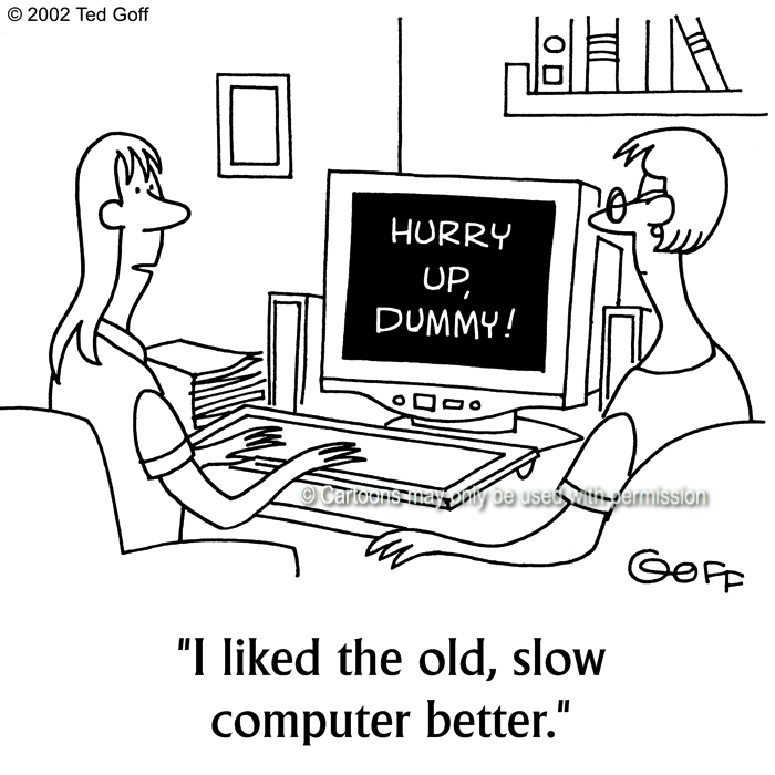 Cartoon about computer