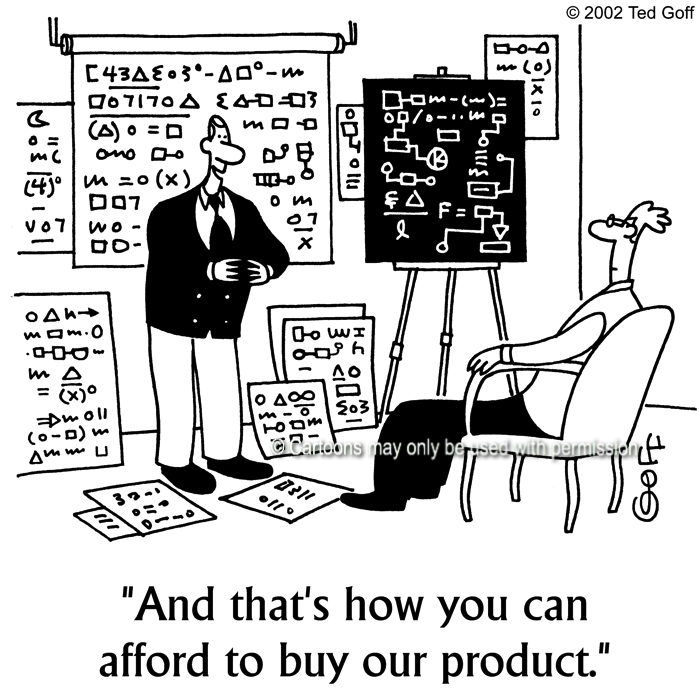 Cartoon about sales