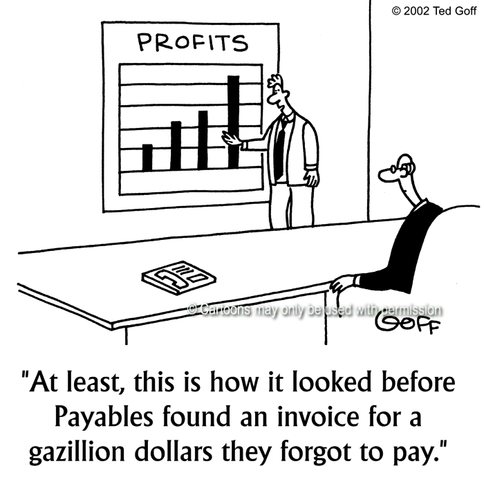 Cartoon about financial