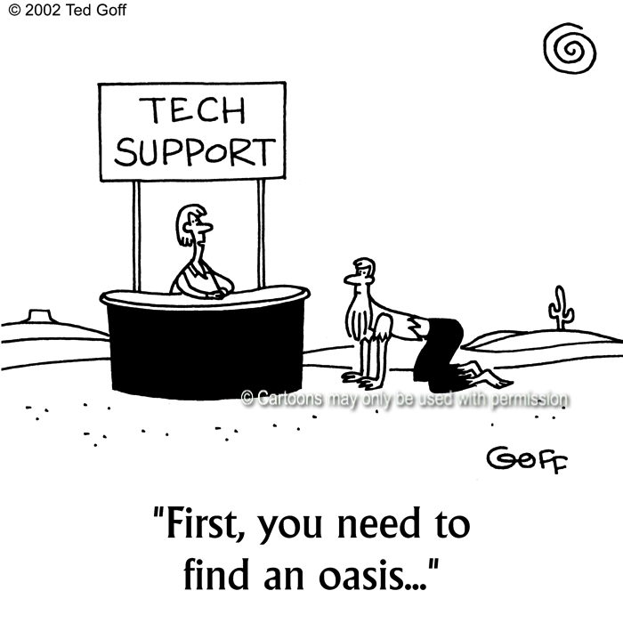 Cartoon about computer