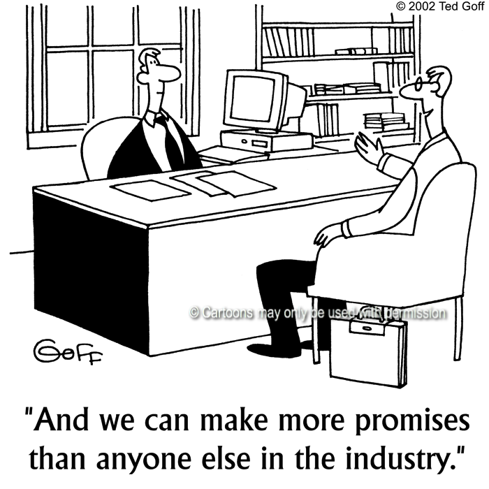 Cartoon about sales